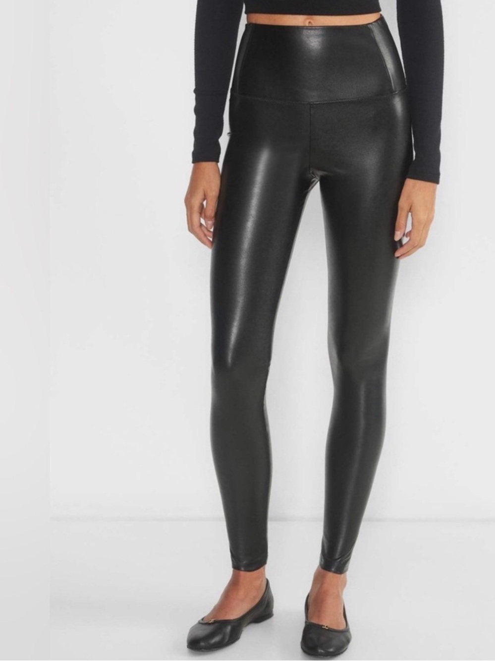 Wilford Black Faux Leather Pants